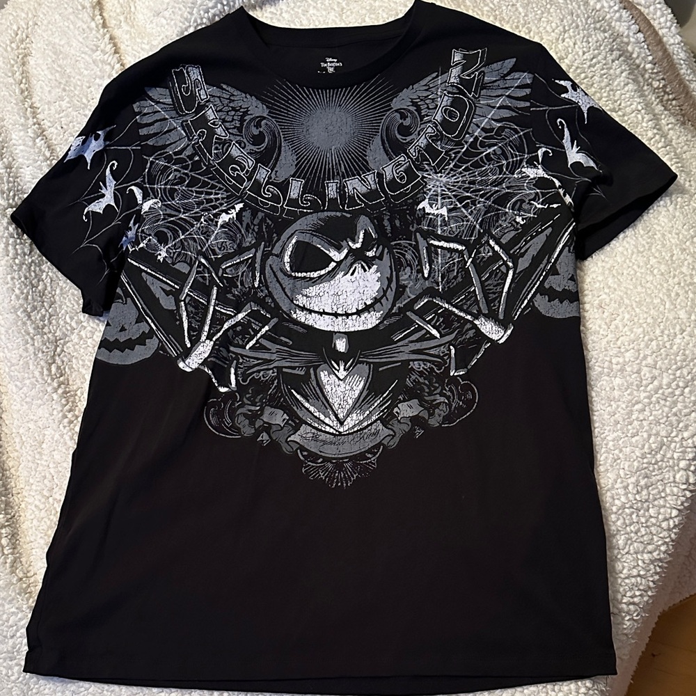 Disney Black Jack Skellington Graphic Short Sleeve Tee